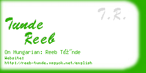 tunde reeb business card